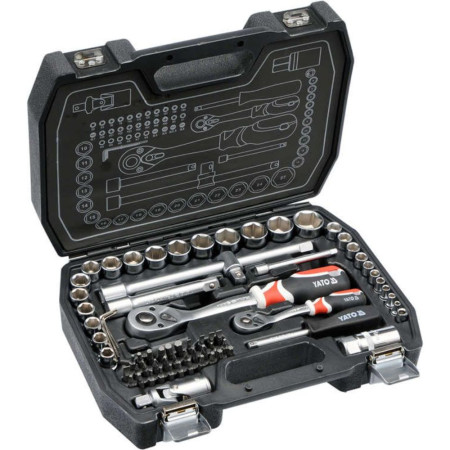 Комплект инструменти YATO, 1/4", 1/2", 72 части