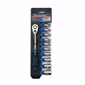 Комплект тресчотка и вложки LICOTA, 60T, 3/8", Tx, E6 - Е20, 11 части