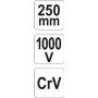 Клещи водопроводни YATO, VDE, 1 1/2", 250 мм