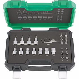 Комплект вложки в куфар 1/4" 1/2", FORTIS, 27 части