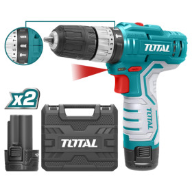 Акумулаторен ударен винтоверт TOTAL, 12 V, 2 x 1.5 Ah, Li-Ion