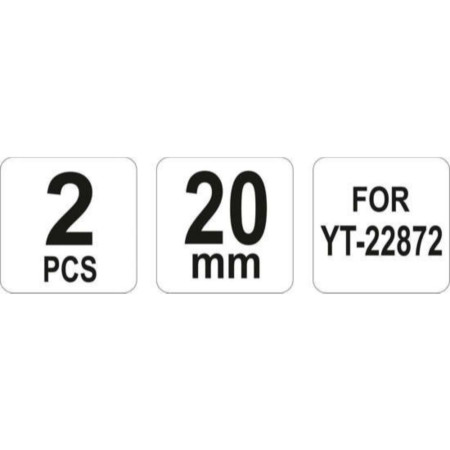 Остриета за хидравлична ножица YATO, 20 мм, 2 бр