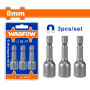 Комплект магнитни вложки WADFOW, 1/4", SW 8 x 48 мм, 3 броя