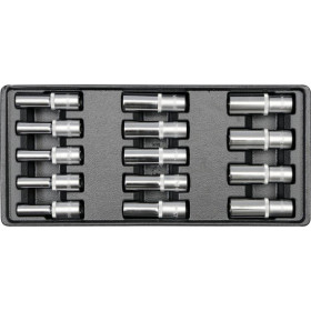 Комплект удължени вложки YATO, 1/2", 14 броя