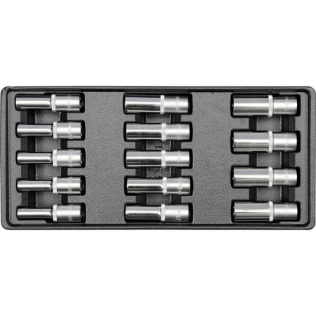 Комплект удължени вложки YATO, 1/2", 14 броя