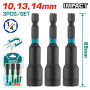 Комплект ударни магнитни вложки TOTAL, 1/4", 3 броя