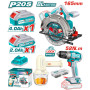 Комплект акумулаторни инструменти TOTAL, 20 V, 2Ah, 4Ah + миксер