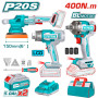 Комплект акумулаторни инструменти TOTAL INDUSTRIAL, 20 V, 2 x 5 Ah
