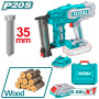 Акумулаторен такер за пирони TOTAL INDUSTRIAL, F15 - F35, 20 V, 1 x 2 Ah