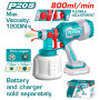 Акумулаторен пистолет за боядисване TOTAL, 20 V, 1 L, без батерия
