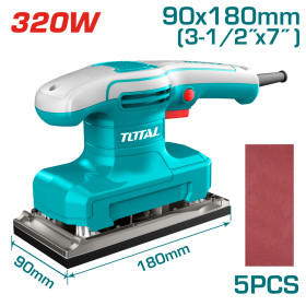 Виброшлайф TOTAL INDUSTRIAL, 90 х 180 мм, 320 W