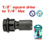 Адаптер за битове TOTAL, 1/2" към 1/4"