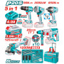 Комплект акумулаторни инструменти TOTAL TCKLI20596, 5в1, 20 V, 2 x 5 Ah