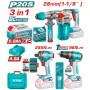 Комплект акумулаторни инструменти TOTAL TOSLI250693E, 20 V, 2 x 5 Ah