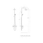 Index-T Switch. Термостатична 3-пътна колона вана-душ с полица и прибиращ се чучур.