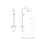 Index-T Switch. Термостатична 2-пътна душ колона с полица.