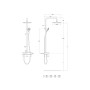 Index-T Switch. Термостатична 3-пътна душ колона с полица.