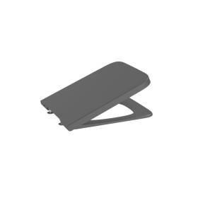 SQUARE - Седалка и капак SUPRALIT® за тоалетна чиния, със забавено падане-Onyx