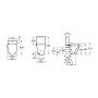 In-Wash® Ona – Смарт тоалетна Roca Rimless®, Compact, долепена до стената, с функции за измиване и сушене