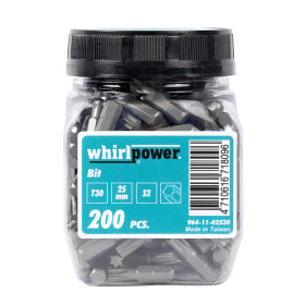 Комплект битове Whirlpower, TX 30 x 25 мм, 200 броя