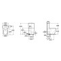 Плътно свързан Roca® Rimless Vortex WC с два изхода