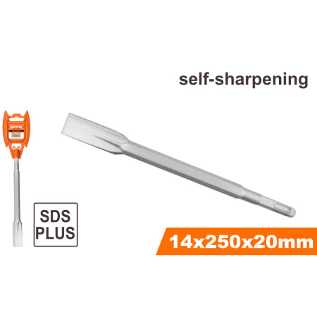 Длето плоско RICOTA, SDS Plus, Ф 14 x 250 x 20 мм