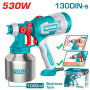 Електрически пистолет за боядисване TOTAL INDUSTRIAL, 530 W, 0.41 L/min