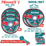 Дискове за рязане и шлайфане на метал TOTAL, Ø 76 mm, 5 броя