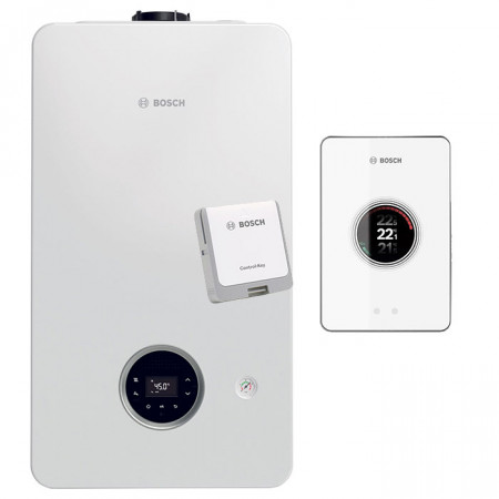 Газов котел Bosch Condens 2300i W 24/30 C 23, димоотвод, WiFi управление EasyControl white, 24/29 kW, двуконтурен