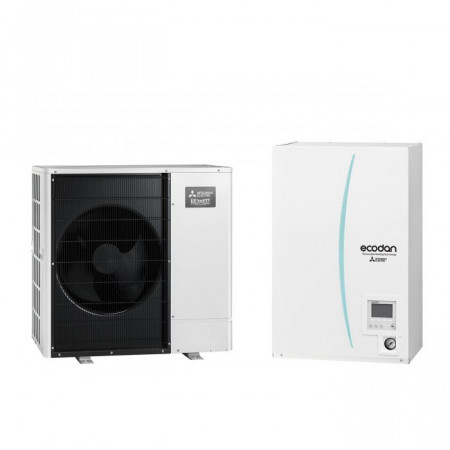 Термопомпа Mitsubishi Electric ERSC-VM2D/PUHZ-SHW80VAA ZUBADAN, 8 kW, отопление, охлаждане и БГВ