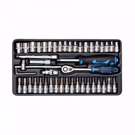 Комплект инструменти и аксесоари LICOTA, 1/4", 47 части