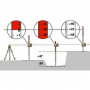 Телескопична лата ADA, 2.4 м, стойка за лазерен приемник и нивелираща либела