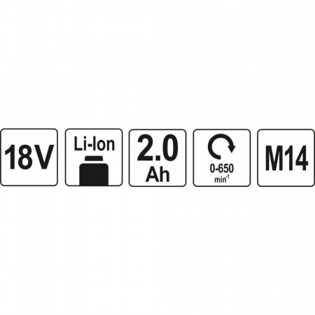 Акумулаторен миксер за строителни смеси YATO YT 82880, 18 V SET, 1 x 2 Ah
