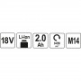 Акумулаторен миксер за строителни смеси YATO YT 82880, 18 V SET, 1 x 2 Ah