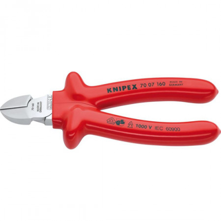 Клещи резачки Knipex VDE 1000 V, хромирани, 180 мм