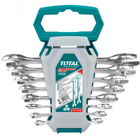 Комплект двустранни гаечни ключове TOTAL Industrial, SW 6 - 22 мм, 8 части