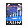 Комплект тресчотни ключове с реверс LICOTA, 8 - 19 мм, 8 части