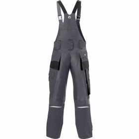 Работен гащеризон FORTIS, сиво - черно