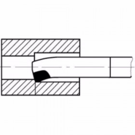 Нож стругарски WILKE, DIN 4973 / ISO 8, P 25 / 30, за проходни отвори