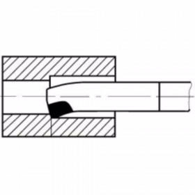 Нож стругарски WILKE, DIN 4974 / ISO 9, P 25 / 30, за глухи отвори
