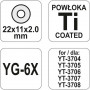 Резервен нож за резачка на плочки YATO, 22 x 11 x 2 мм