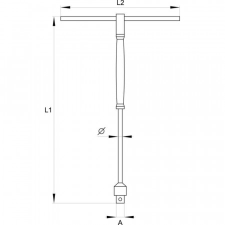Т-образен регулируем ключ YATO, 1/4 x 310 мм