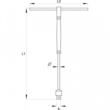 Т-образен регулируем ключ YATO, 3/8 x 310 мм