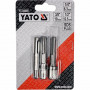 Комплект адаптори SDS+ за вложки, 1/4", 3/8", 1/2", YATO, 3 части