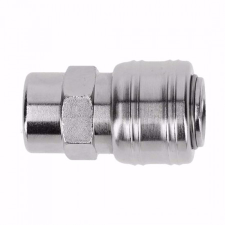 Щуцер пневматичен HOGERT HT4R801 , 1/4", F 1/4, 15 Bar