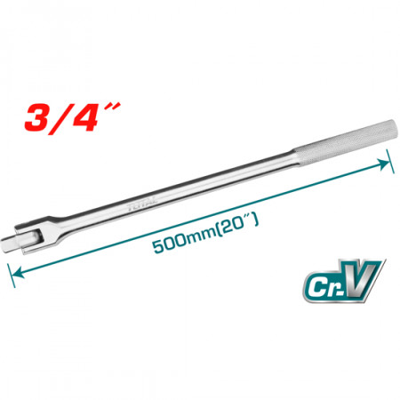 Шарнирна дръжка TOTAL INDUSTRIAL, 3/4", 500 мм