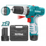 Акумулаторен ударен винтоверт TOTAL, 12 V, 2 x 1.5 Ah, Li-Ion