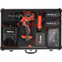 Акумулаторен ударен винтоверт YATO 82797, 18 V, 2 x 2 Ah, безчетков + 126 аксесоара