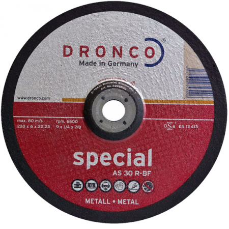 Диск за шлайфане на метал, DRONCO Special AS30R