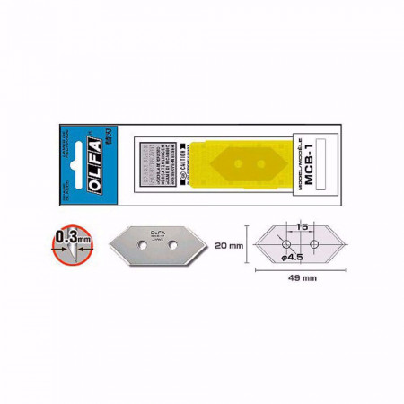 Режеща пластина, OLFA MCB 1, 5 бр.